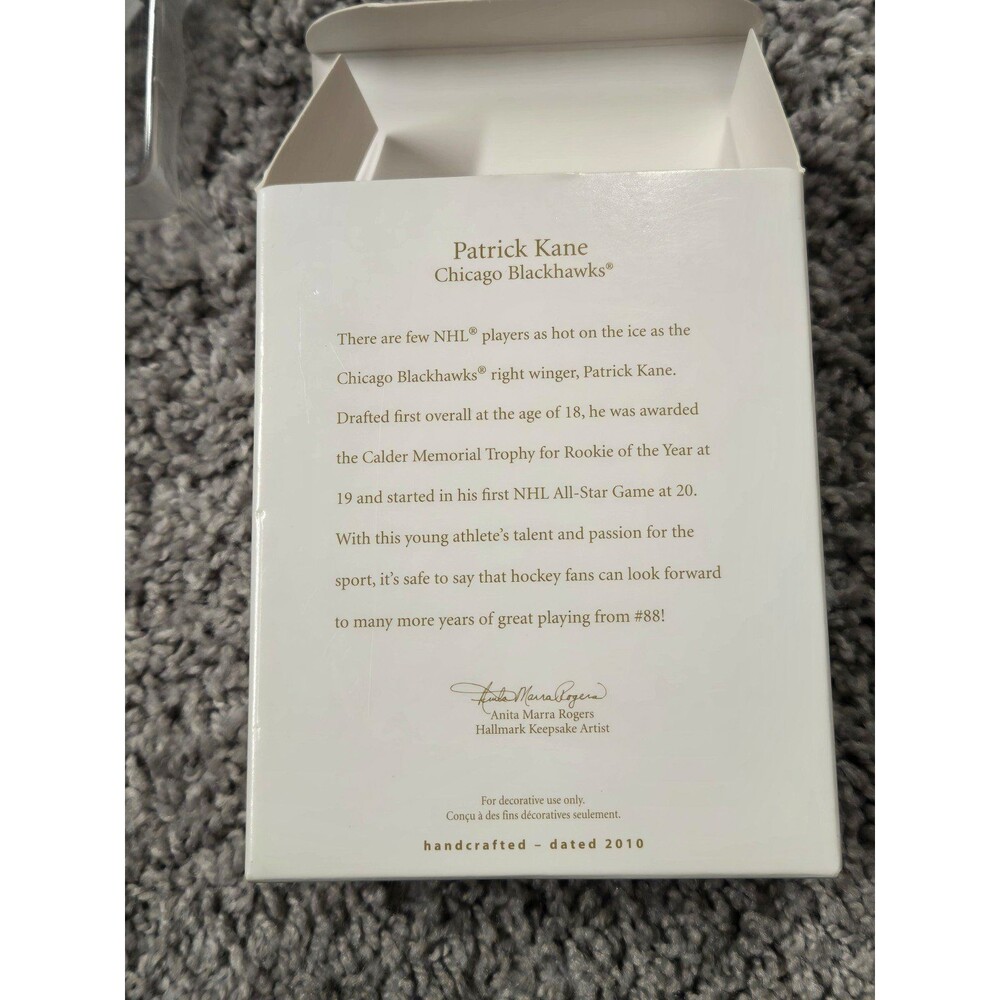2010 Hallmark Keepsake Chicago Blackhawks Patrick Kane Christmas Ornament NIB - Picture 4 of 5